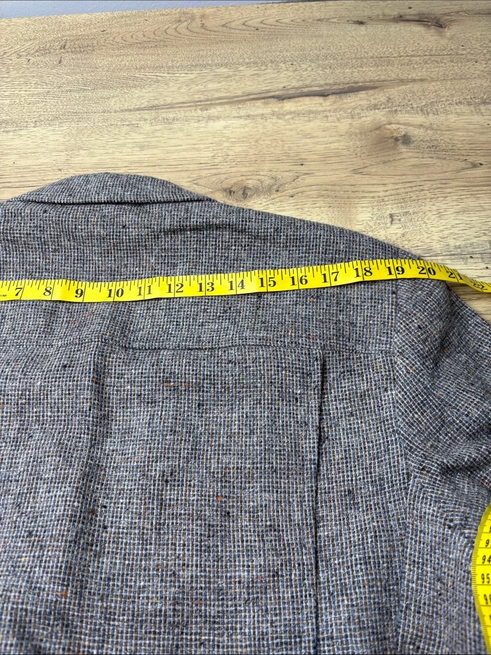 Men's Vintage Pendleton Brown Tweed Blazer with Suede Elbow Patches Size 46